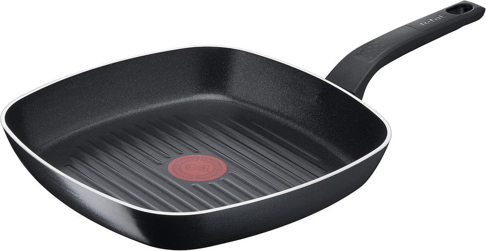 Tefal Easy Cook & Clean, rivestimento antiaderente, indicatore di temperatura, sconsigliato per induzione Pentole e Padelle Naty Shop Griglia 26 X 26 Cm