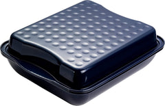 Dr. Oetker Maxi-Bräter Mit Deckel BACK-IDEE KREATIV, Brat- Und Auflaufform Aus Hochwertigem Stahlblech Mit Emaillierung, Eckige Form, Schnitt- Und Kratzfest - Spülmaschinengeeignet in Schwarz Stampi e vassoi per dolci Naty Shop