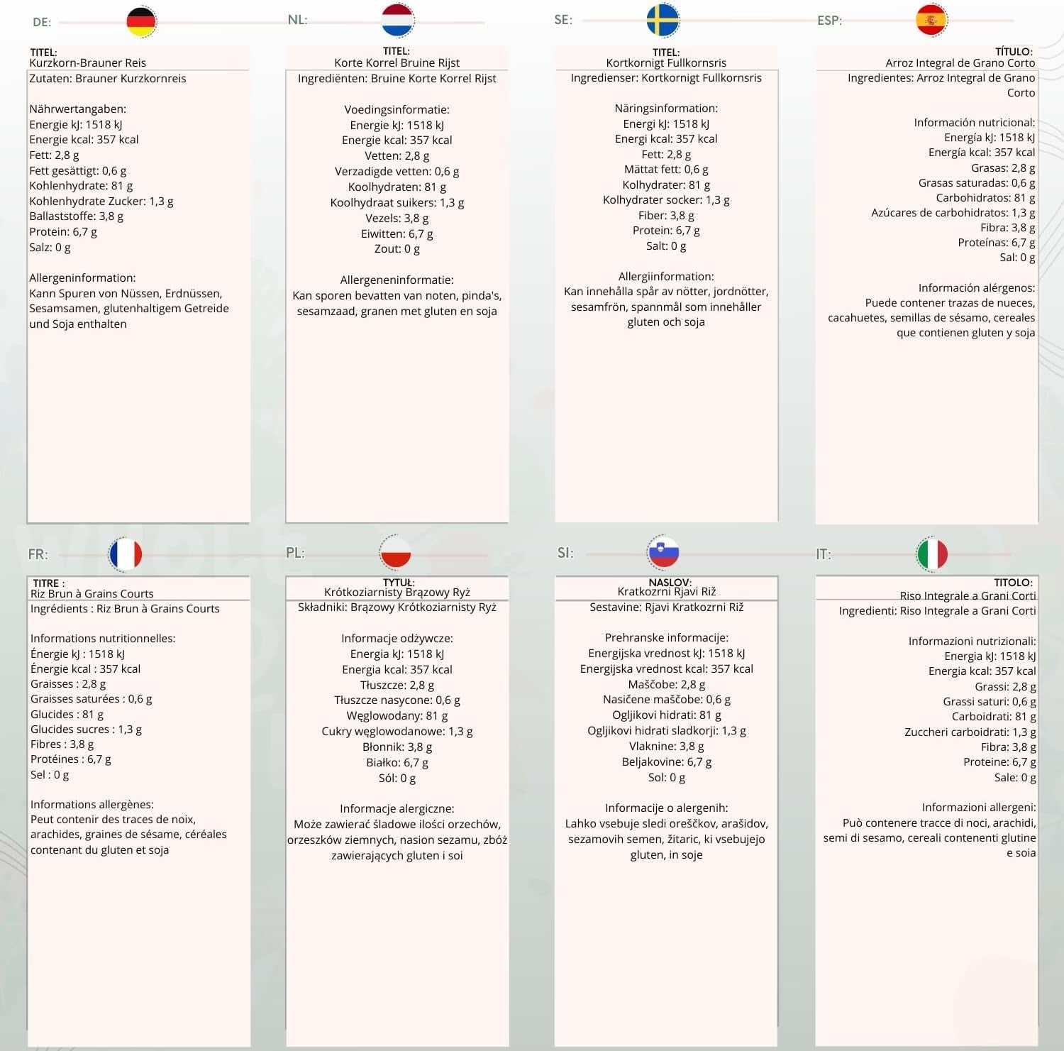 Riso integrale a chicco corto Wholefood Earth - non OGM - naturale - vegano - senza latticini - senza zuccheri aggiunti, 2 kg