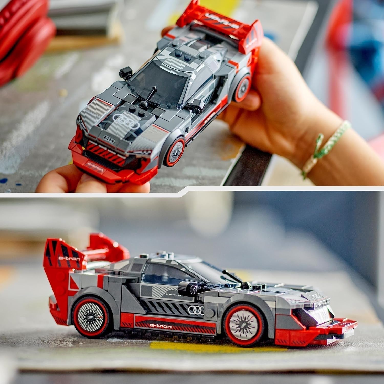 LEGO Speed Champions Set auto da corsa Audi S1 E-Tron Quattro con auto giocattolo da costruire, giocare ed esporre, modello di auto per bambini, regalo per ragazzi e ragazze di 9 anni 76921 Set di costruzione Besuche den LEGO-Store