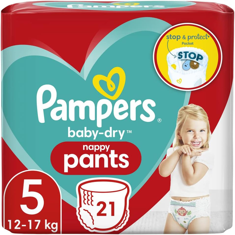Pannolini Pampers 81657566 Pantaloni Baby-Dry, bianchi
