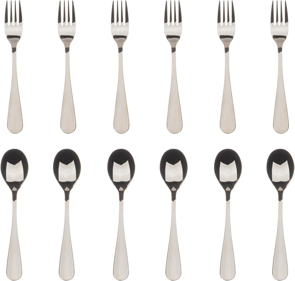 BERGNER MUNICH - Set de tacâmuri din oțel inoxidabil din 24 de piese Bucatarie Naty Shop Oțel inoxidabil 12 bucăți