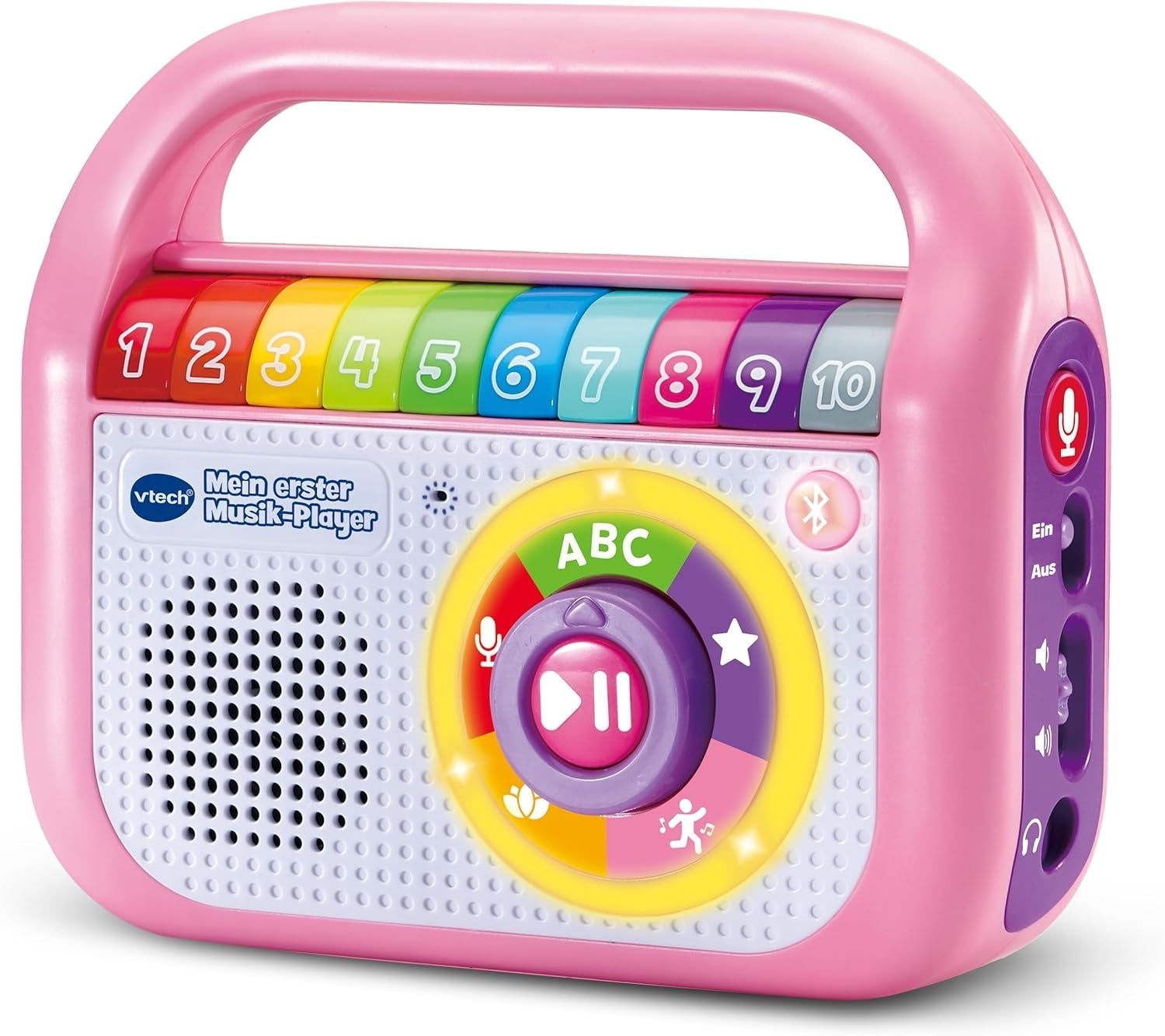 Vtech Baby My first music player - Cu 40 de melodii, Bluetooth și funcție de înregistrare - Pentru copii cu vârsta cuprinsă între 2-5 ani Jucarii Bebe Naty Shop Roz