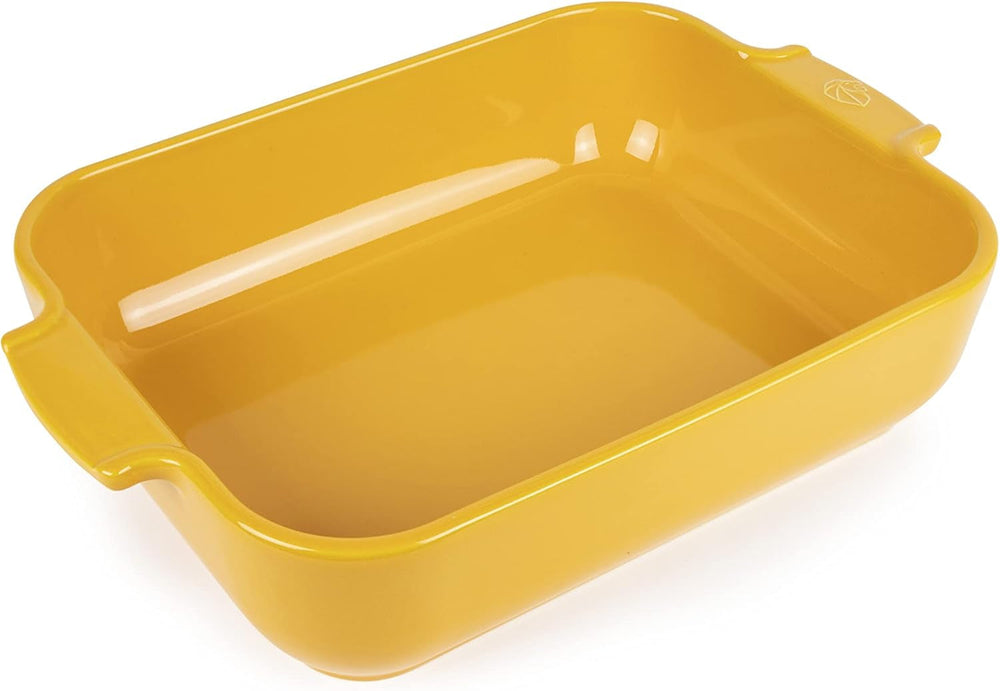 Peugeot Appolia Rechteckige Auflaufform Mit Griffen, Keramik, Schiefer / Grau, 7.2X31X21.7 Cm, Fassungsvermögen: Ca. 2 L, 60060 Stampi e teglie per dolci Naty Shop Gelbes Safran
