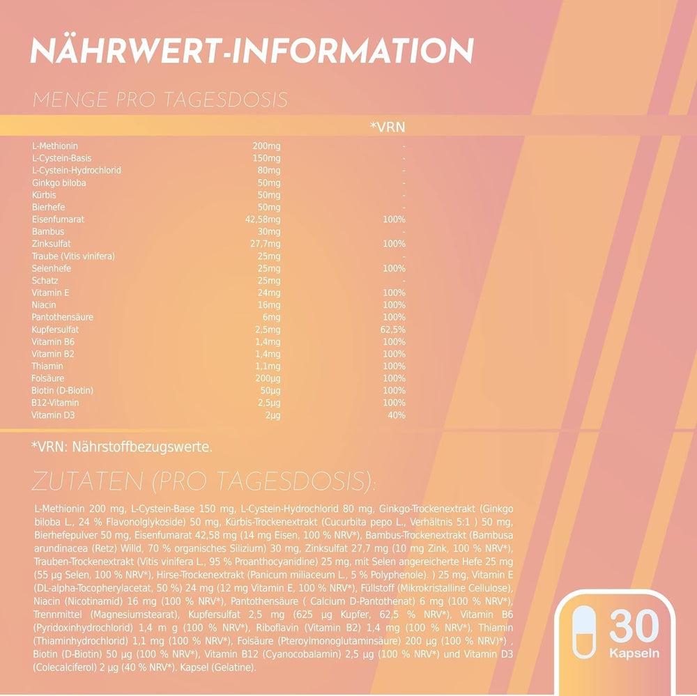 Healthy Fusion Haircomplex, efficace contro la caduta dei capelli, 30 capsule Cura dei capelli Naty Shop