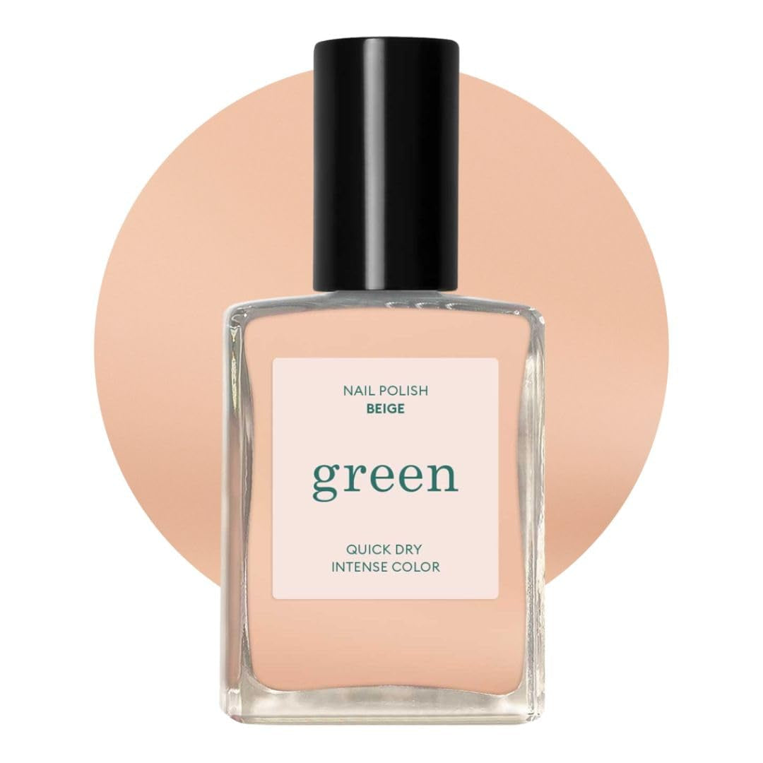 Manucurist Green - Oja Rosy Beige Shell Beige - Oja cu Uscare Rapidă - DIY Nails - Vegană 12-Free - Pe Bază de Plante - Oja - Fabricată în Franța