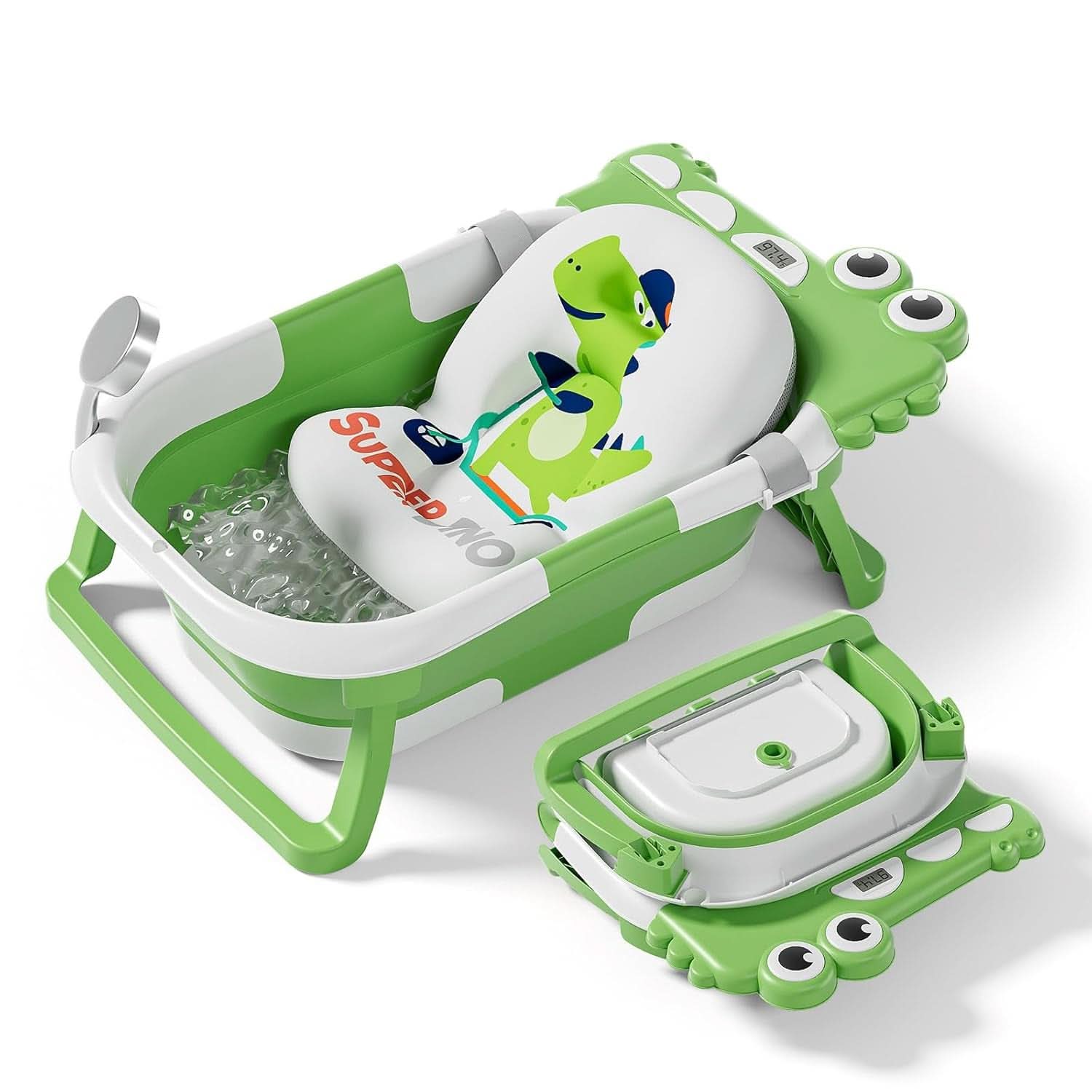 Vaschetta da bagno pieghevole per neonati con cuscino da bagno e termometro integrato Mamma e Bambino Naty Shop