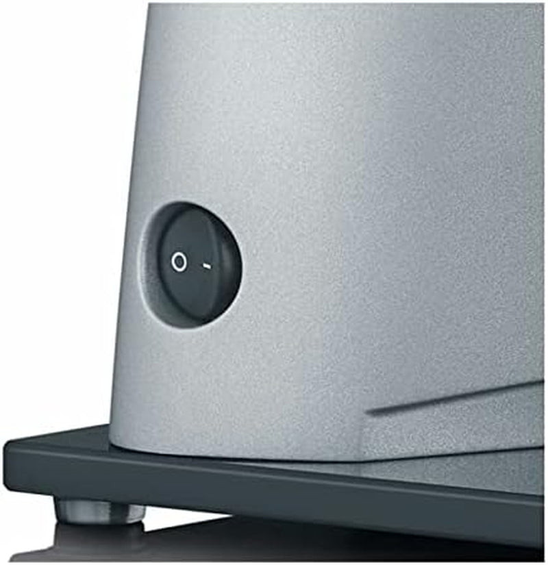 GRAEF SKS S32000, affettatrice elettrica silver con struttura interamente in metallo e base in vetro Grattugie e Affettatrici Naty Shop