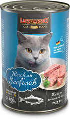 LEONARDO Hrană umedă [6x400g Fructe de mare] | Hrană umedă fără cereale pentru pisici | Hrană umedă completă la conservă