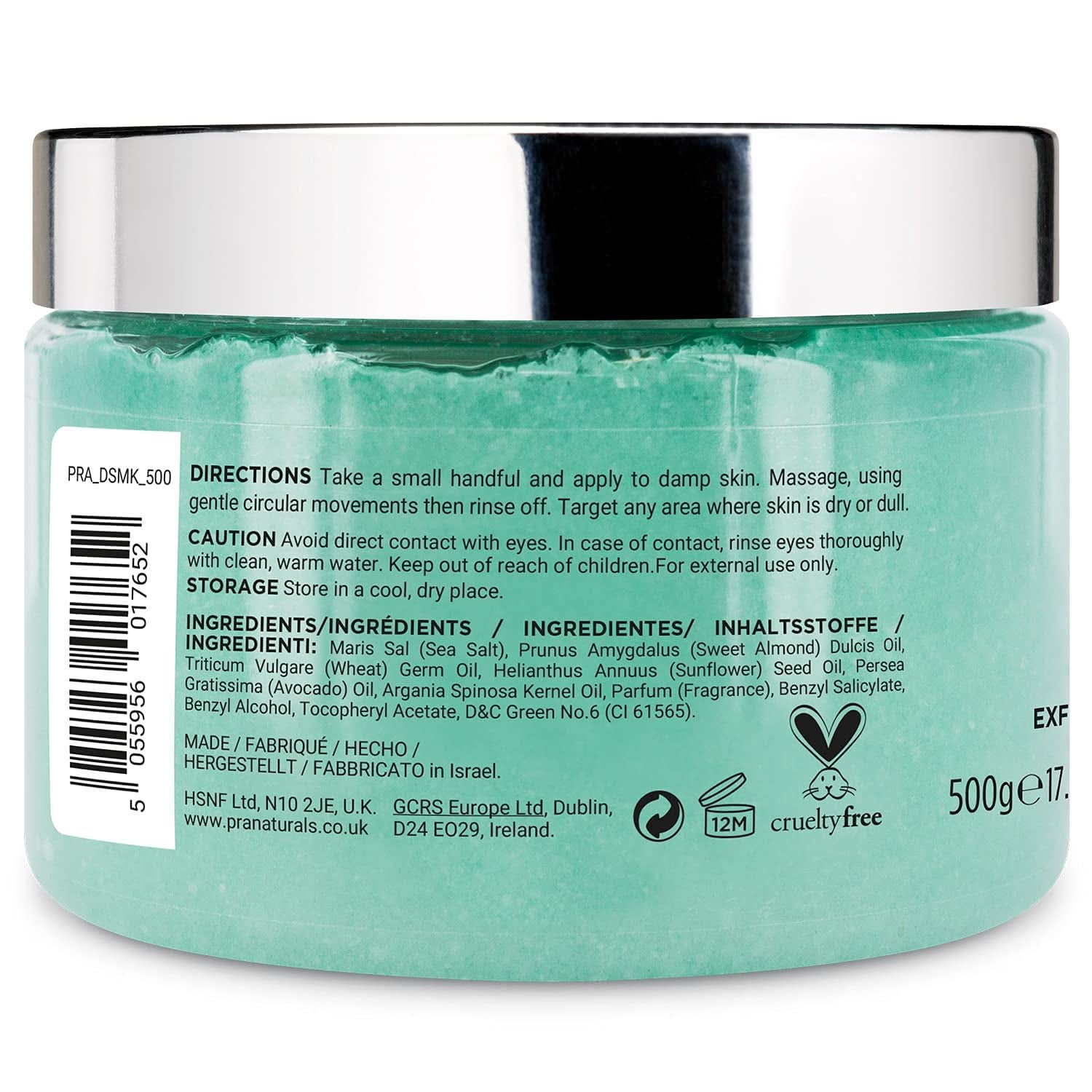 Pranaturals, Body Scrub cu sare de la Marea Moartă, 500 g Naty Shop