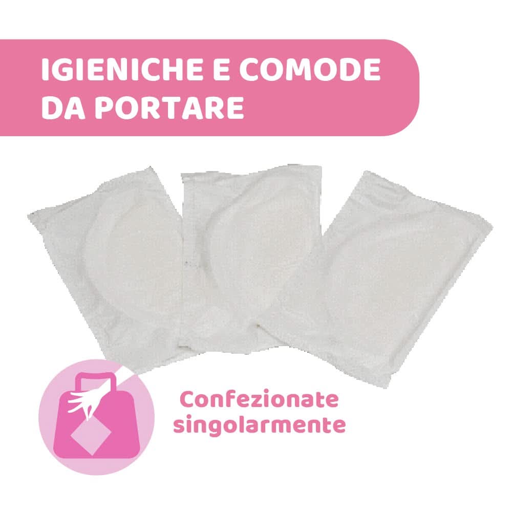Coppette assorbilatte Chicco Acterielle Natural Feeling, 30 pezzi Accessori Alimentazione e Allattamento Bebe Naty Shop