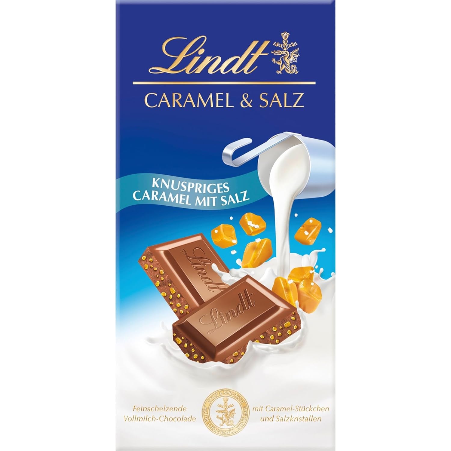 Cioccolata Lindt | Barretta di cioccolato al latte e nocciole | 100 g| Cioccolato al latte liscio e fuso con pezzi croccanti di nocciola | Barretta di cioccolato