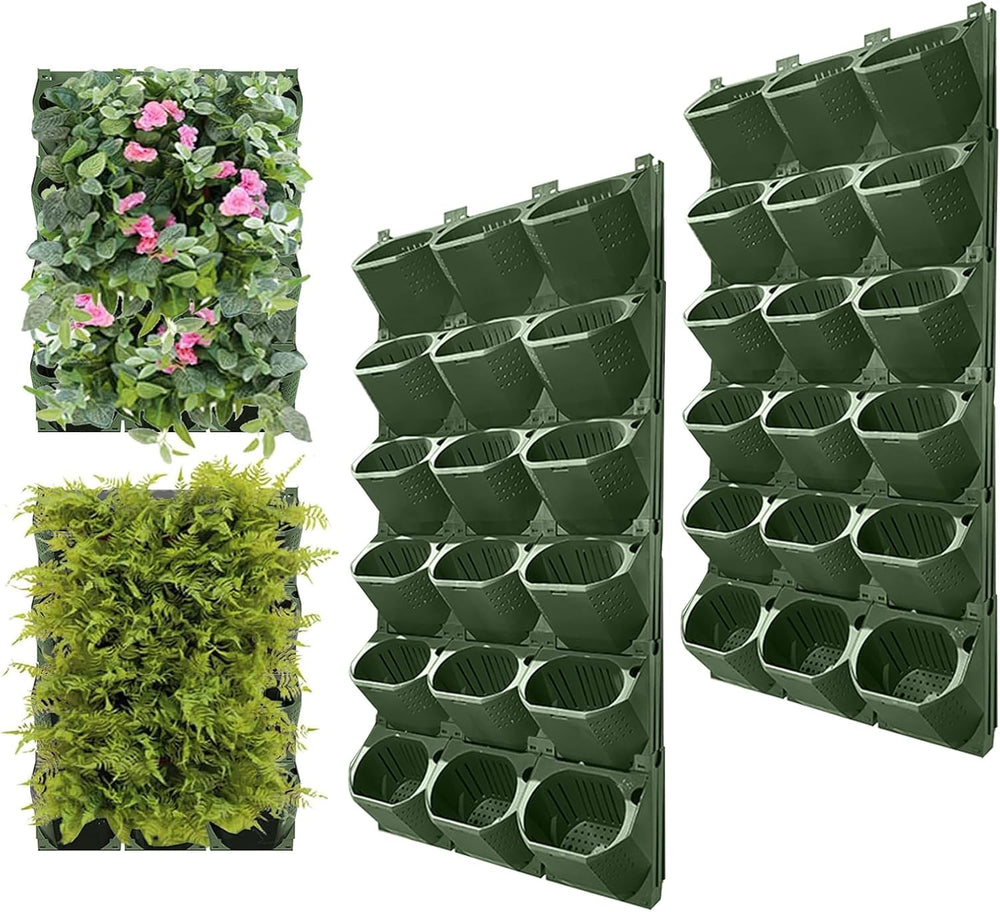 Hängende Vertikale Wand Pflanze, Vertikale Pflanzenwand Balkonbar Pflanzenwand Indoor mit Smart-Timer und Wasserpumpe Blumentopf Wand für Hof Garten Balkon Home Decor