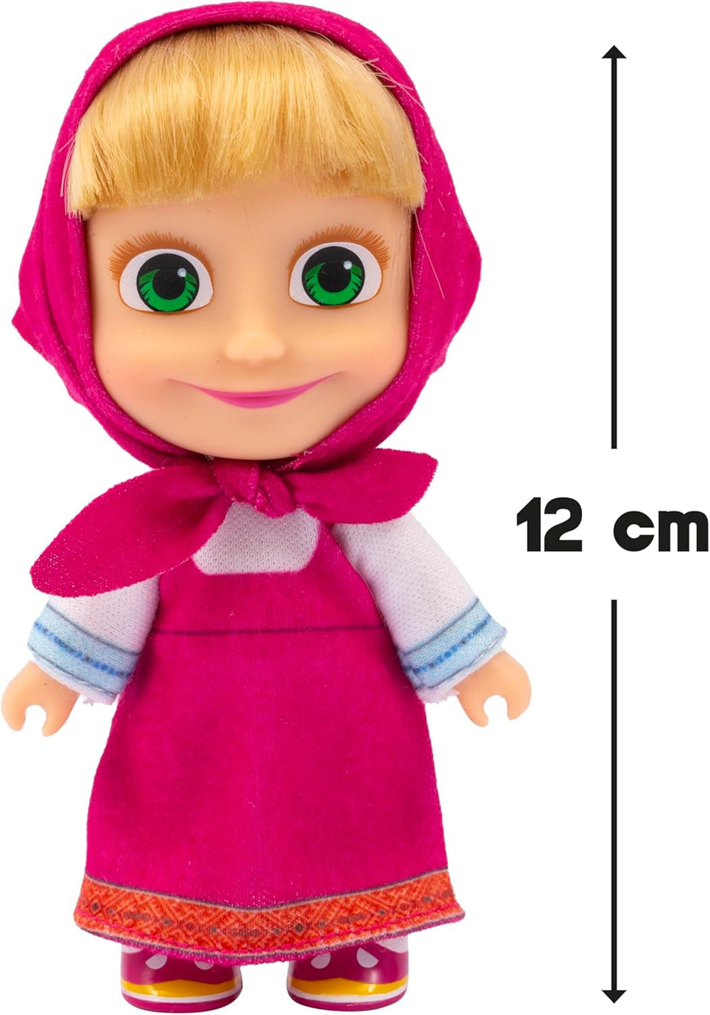 Masha și Michka, păpușă Masha, 12 cm, și jucăria de pluș Bärka de 20 cm, jucărie pentru copii cu vârsta de la 3 ani în sus, MHA21
