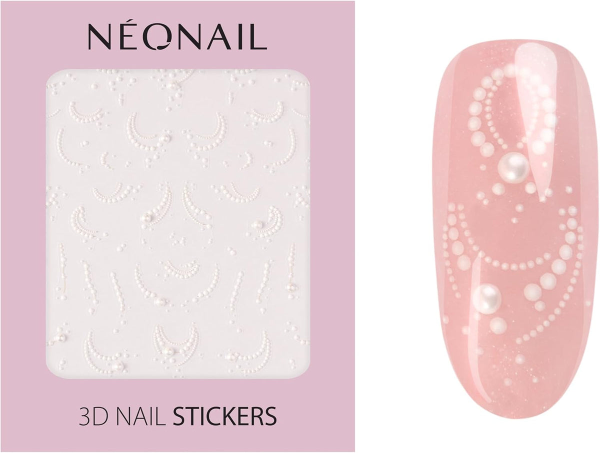 NÉONAIL Nagelstickers 3D - 61 Muster - Nail Charms - Nägel Selber Machen - Nails - Nageldesign - Accessories - Nailart - Nail Art Zubehör - Nagel Deko - Nagelschmuck - Dekoration Nageldesign - Weiß