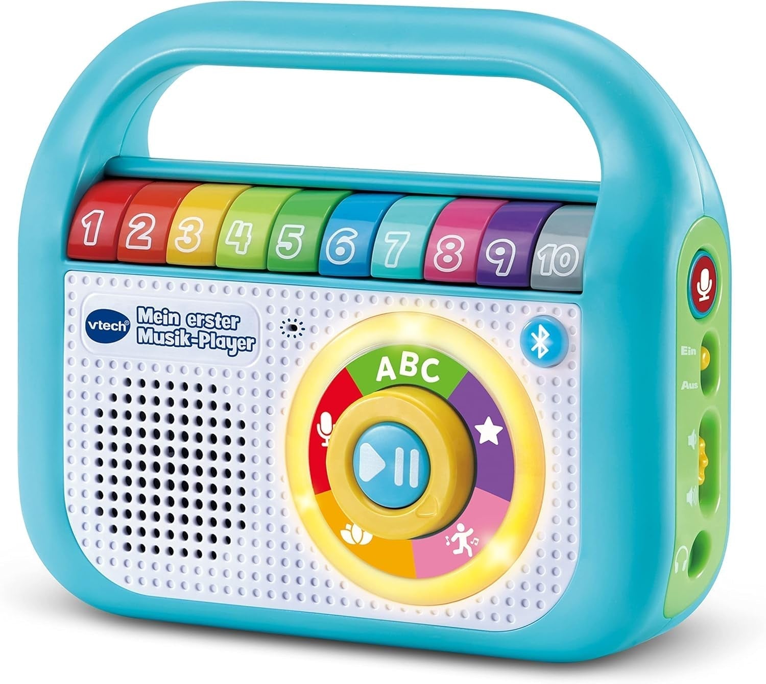 Vtech Baby My first music player - Cu 40 de melodii, Bluetooth și funcție de înregistrare - Pentru copii cu vârsta cuprinsă între 2-5 ani Jucarii Bebe Naty Shop Albastru