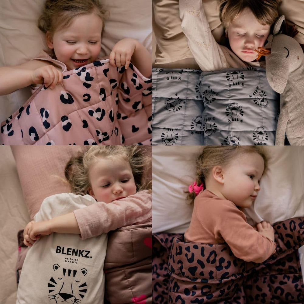 Coperta per neonati ponderata | 3,5Kg | 100X150Cm | Coperta terapeutica | Coperte ponderate | Coperta pesante (faccia di tigre blu, 3,5 Kg-100X150 Cm) BLENKZ Letti e Coperte.