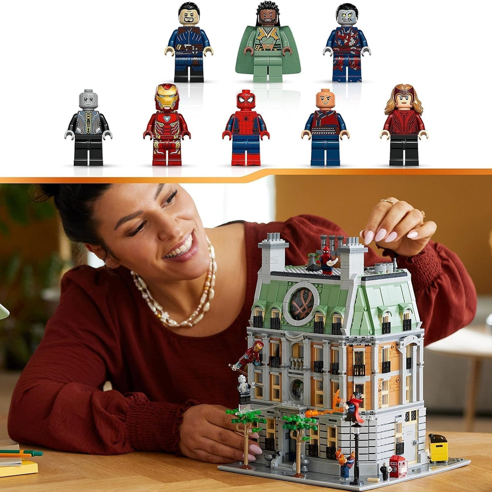 LEGO Marvel Sanctum Sanctorum Set di edifici modulari a 3 piani con minifigure di Doctor Strange e Iron Man Avengers: Endgame Toy House Fan Collectible Great Room Decor 76218 Building Sets Besuche den LEGO-Store