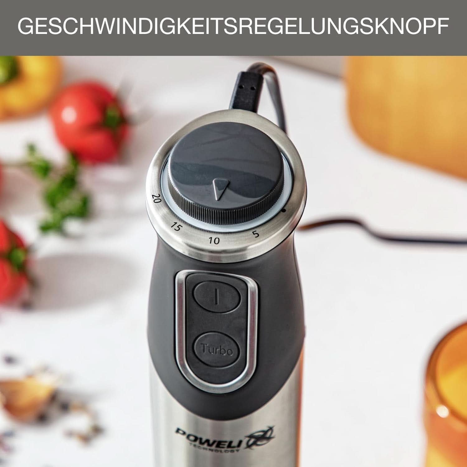 Robot da cucina Krups Perfect Mix HZ6568 | Frullatore | 1000 Watt | Edelstahlfuß | 4 Extra Scharfe Messer | Tecnologia Powelix | Schneebesen | 500ml Zerkleiner | Messbecher da 800 ml | Schwarz/Silber Cucina Naty Shop