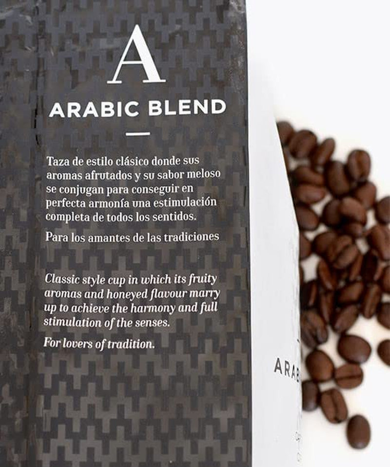 Boabe de cafea Marabans Arabic Blend, pachet de 1 kg - ARABICA 80% ROBUSTA: 20% - Textură cremoasă - Prăjire 100% naturală