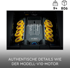 LEGO 42161 Technic Lamborghini Huracán Tecnica Kit modello di auto giocattolo Set di costruzioni per auto da corsa per bambini Ragazzi Ragazze Collezione di appassionati di sport motoristici Set di costruzioni regalo Acquista al negozio LEGO