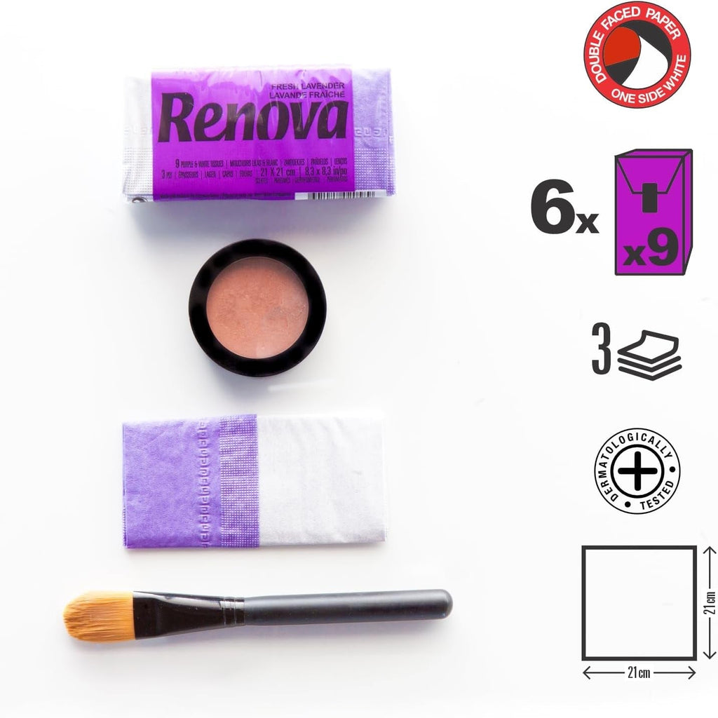 servetele Renova Red Label Purple Scent Lavender - 6 pachete, 54 bucăți