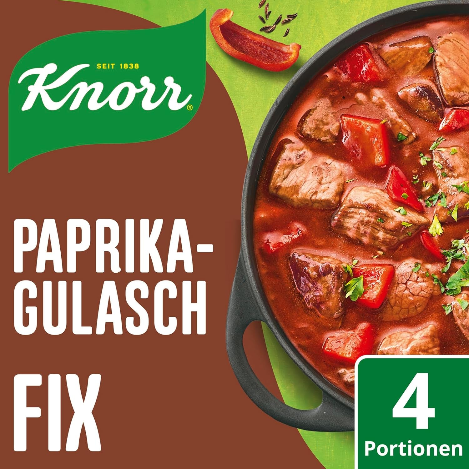 Knorr Fix Würzmischung Paprika-Gulash per una carne leccata con ingredienti naturali 4 porzioni