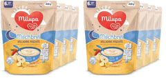 Milupa Milk Porridge Frutta Integrale - Porridge per bambini senza olio di palma, dai 6 mesi - 4 X 400 G (confezione da 2) Mamma e Bambino Naty Shop Default Title