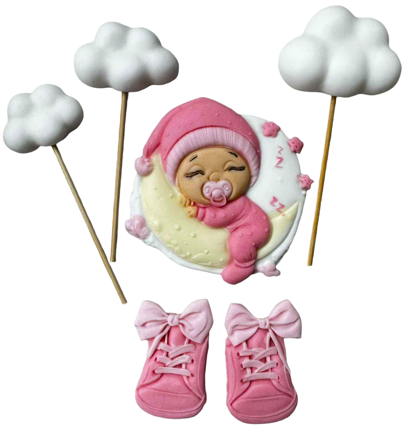 Set di 6 decorazioni commestibili, Battesimo