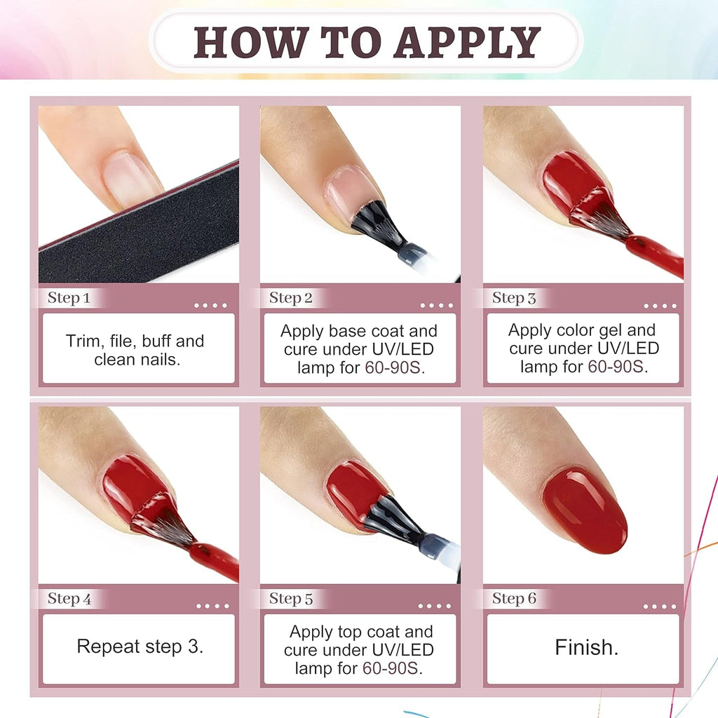 JODSONE 36-Teiliges Gel-Nagellack-Set, 32 Farben, Gel-Nagellack-Set, Basislack, Glänzend, Matt Und Glitzernder Decklack, Nagellack-Set, Grün, Blau, Rot, Rosa, Kollektion, Geschenke Für Frauen