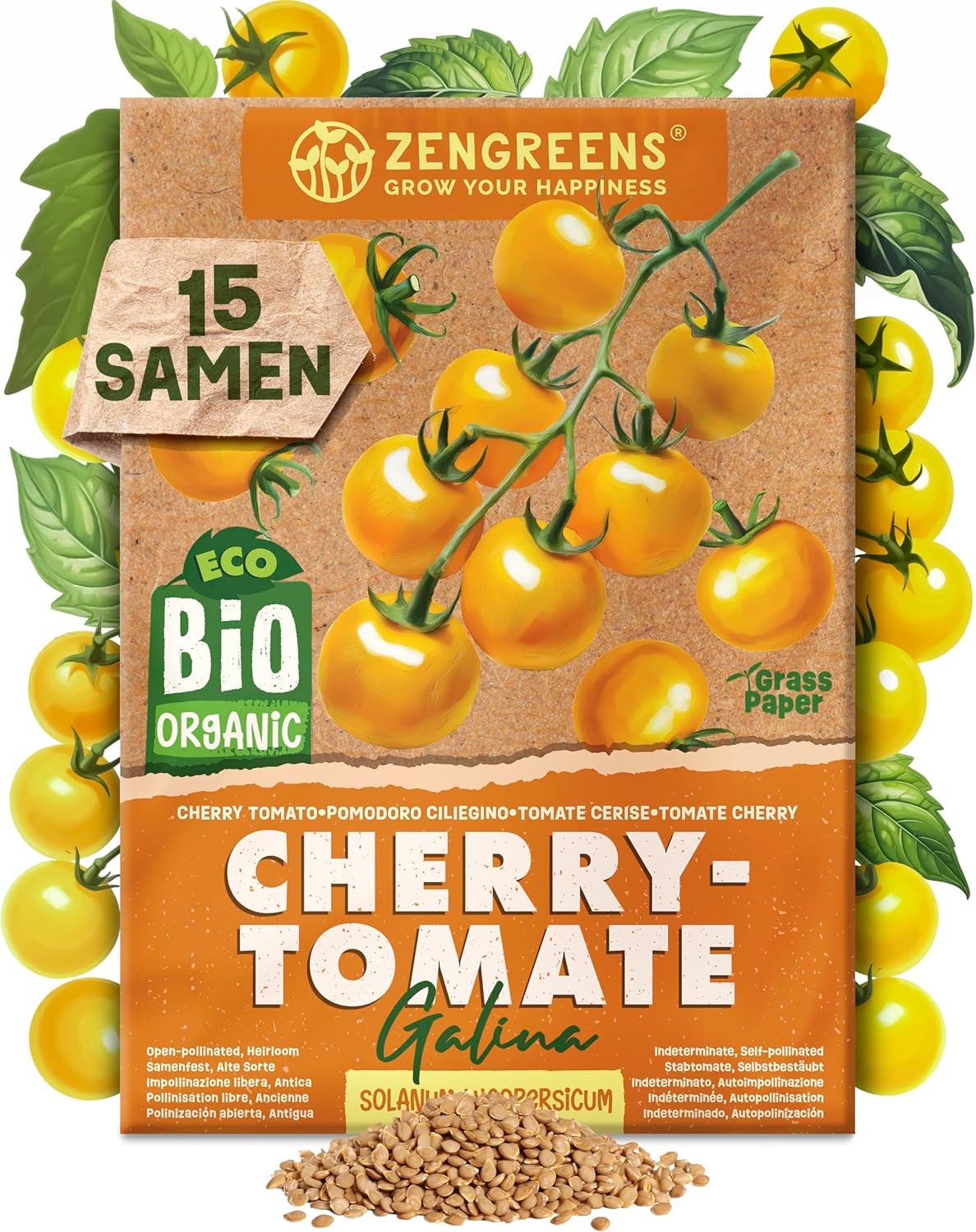 Semi di pomodoro biologico in set da 10 - 10 semi di pomodoro per una facile coltivazione in giardino, balcone o aiuola rialzata - Semi di piante - Piantine