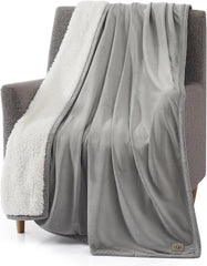 UGG 01465 Bliss Sherpa Coperta da tiro Completamente reversibile per divano o letto Lavabile in lavatrice Facile da pulire Coperte di lusso di grandi dimensioni in morbido peluche 178 x 127 cm Seal Naty Shop Piumini e trapunte Titolo predefinito