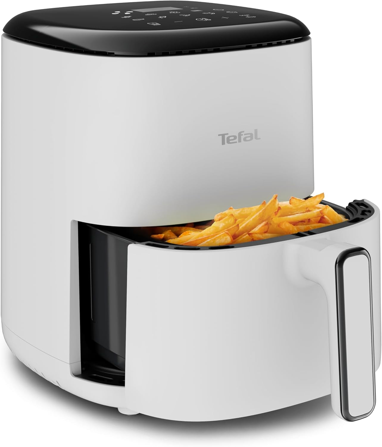 Tefal Easy Fry Max EY2458, 5 litri, Friggitrice ad aria calda, 10 programmi di cottura automatici, touch screen digitale Elettrodomestici Naty Shop Grigio chiaro Singolo - Senza finestra 3L