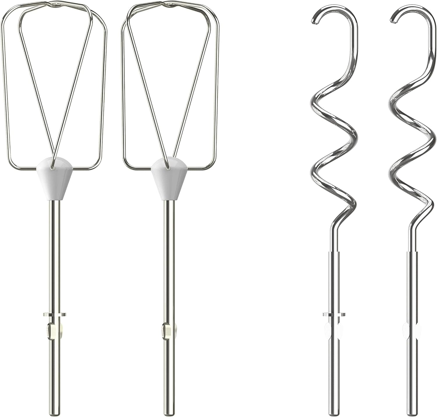 Krups GN4001 3 Mix 4000 Sbattitore manuale | 450 Watt | Design robusto | Regolatore di velocità variabile | Funzione Turbo e Auswurf | incl. 2 Rührbesen Und 2 Knethaken | Weiß/Grau Cucina Naty Shop