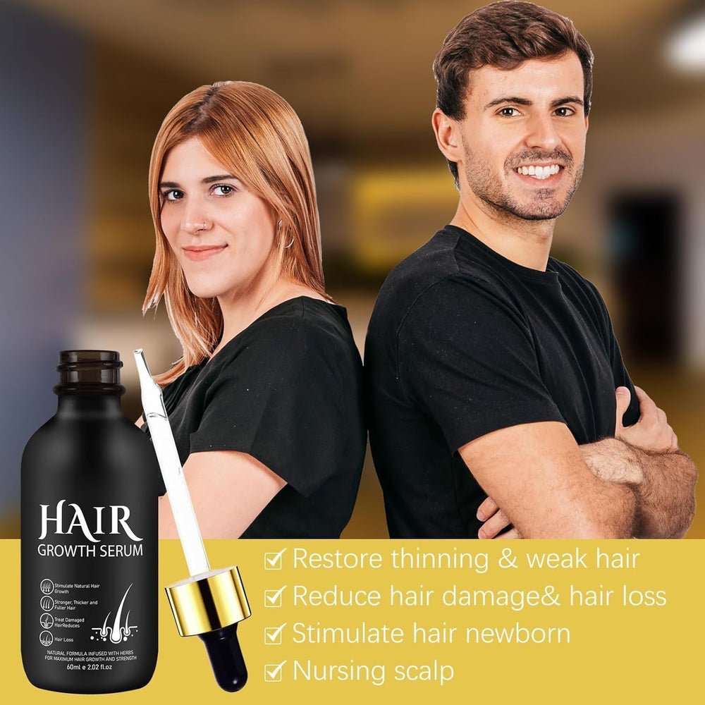 Ulei organic 5% pentru creșterea părului - Soluție pentru uz extern - Creșterea și îngroșarea părului - Pentru căderea părului și subțierea părului la bărbați - Reactivează foliculii reduși - Dozator cu pompă precisă, 60ml Ingrijirea parului Naty Shop