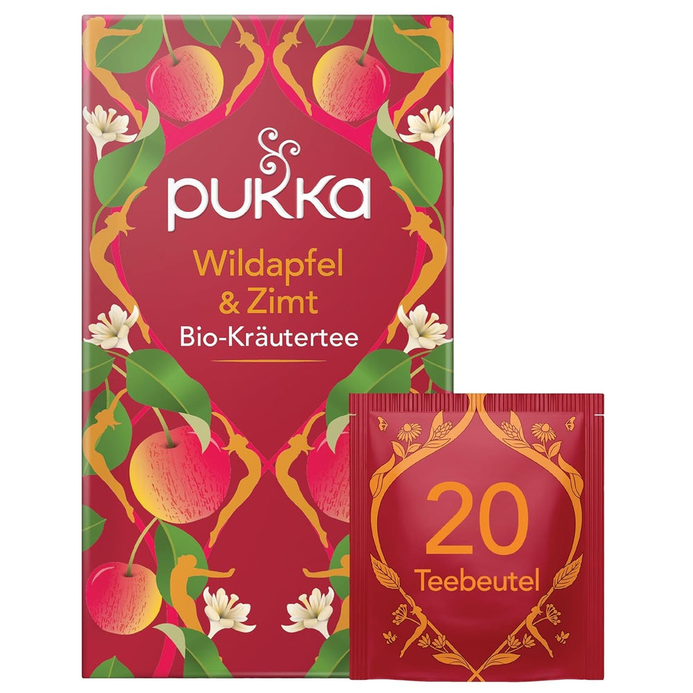 Pukka | Amestec de ceaiuri aromatizate bio „Vanilla Chai” | Scorțișoară, ghimbir și vanilie | Ceai pentru o răsfățare cu dulceață naturală | Pachet de 1 | 20 pliculețe de ceai