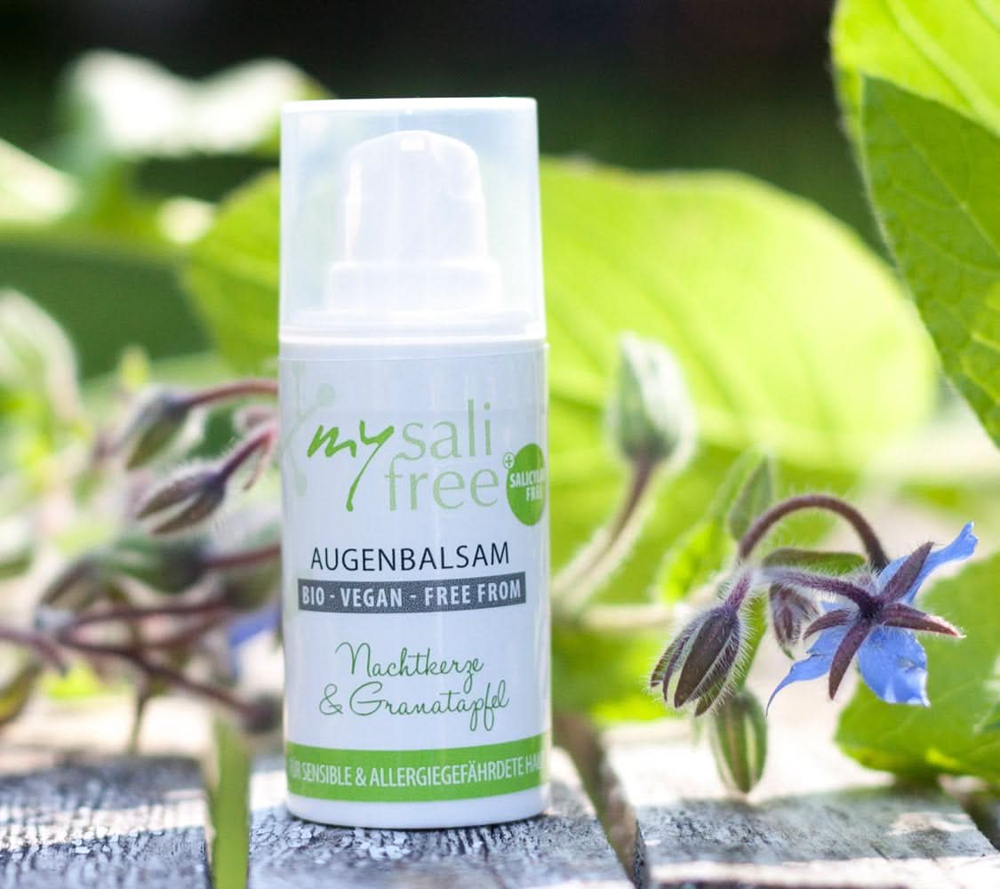 Mysalifree BIO EYE BALM, crema intensiva antirughe contorno occhi per pelli sensibili, con melograno e ocra, 15 ml Cosmetici e Beauty Naty Shop