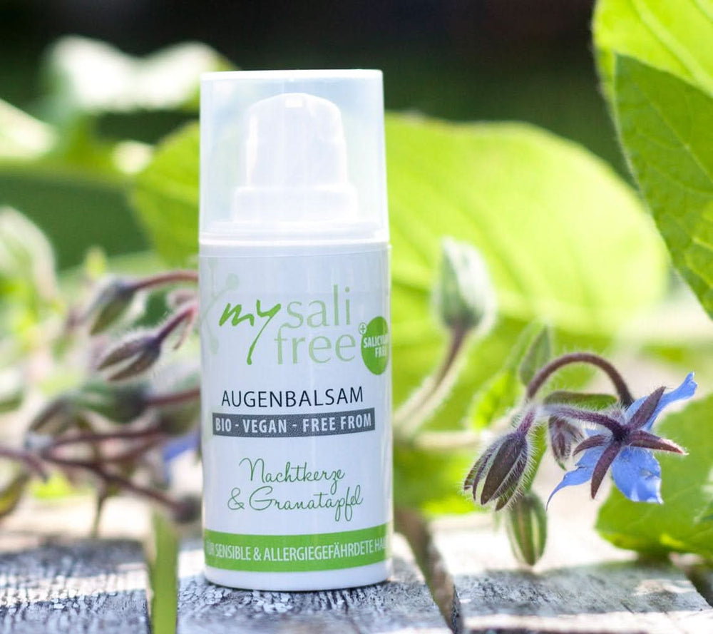 Mysalifree BIO EYE BALM, crema intensiva antirughe contorno occhi per pelli sensibili, con melograno e ocra, 15 ml Cosmetici e Beauty Naty Shop