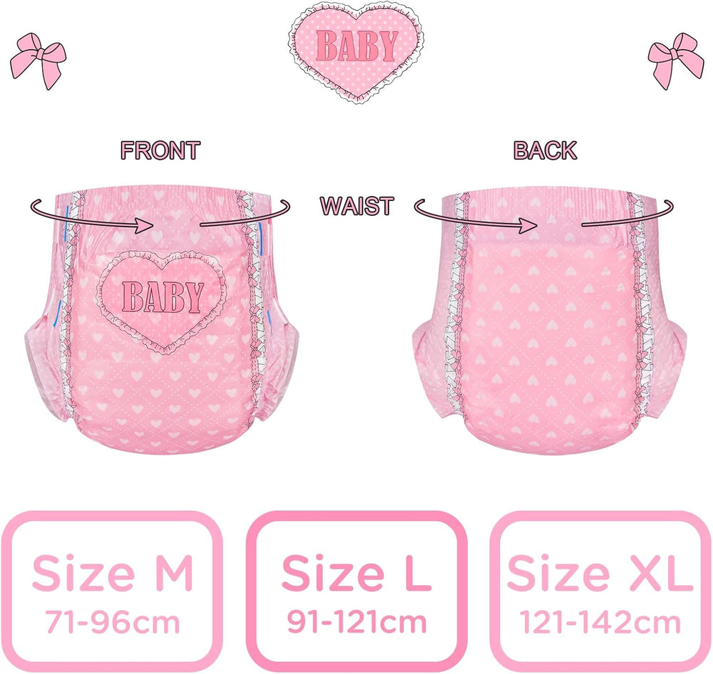 Pannolini stampati per adulti 5500-5800ml Confezione da 2 - Blushing Baby (M)