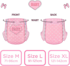 Pannolini stampati per adulti 5500-5800ml Confezione da 2 - Blushing Baby (M)