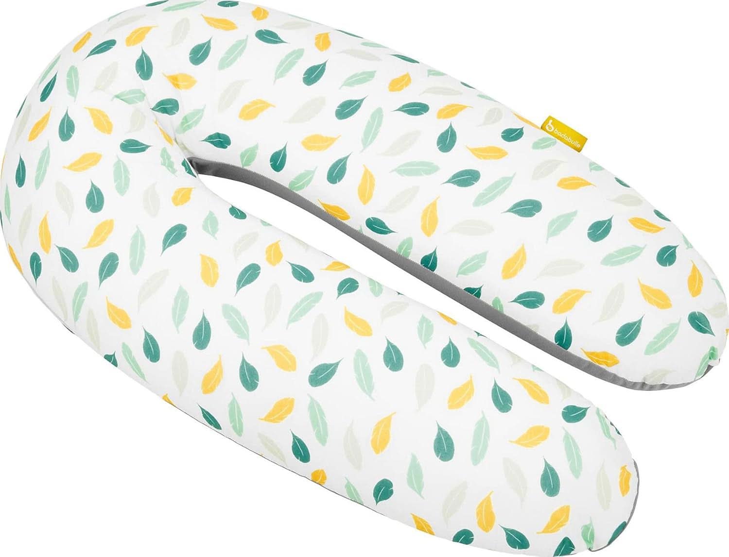 Badabulle Pernă de alăptare și pernă de sarcină pufoasă, 150 cm, include husă, formă ergonomică Accesorii Hrana si Alaptare Bebe Naty Shop Feathers