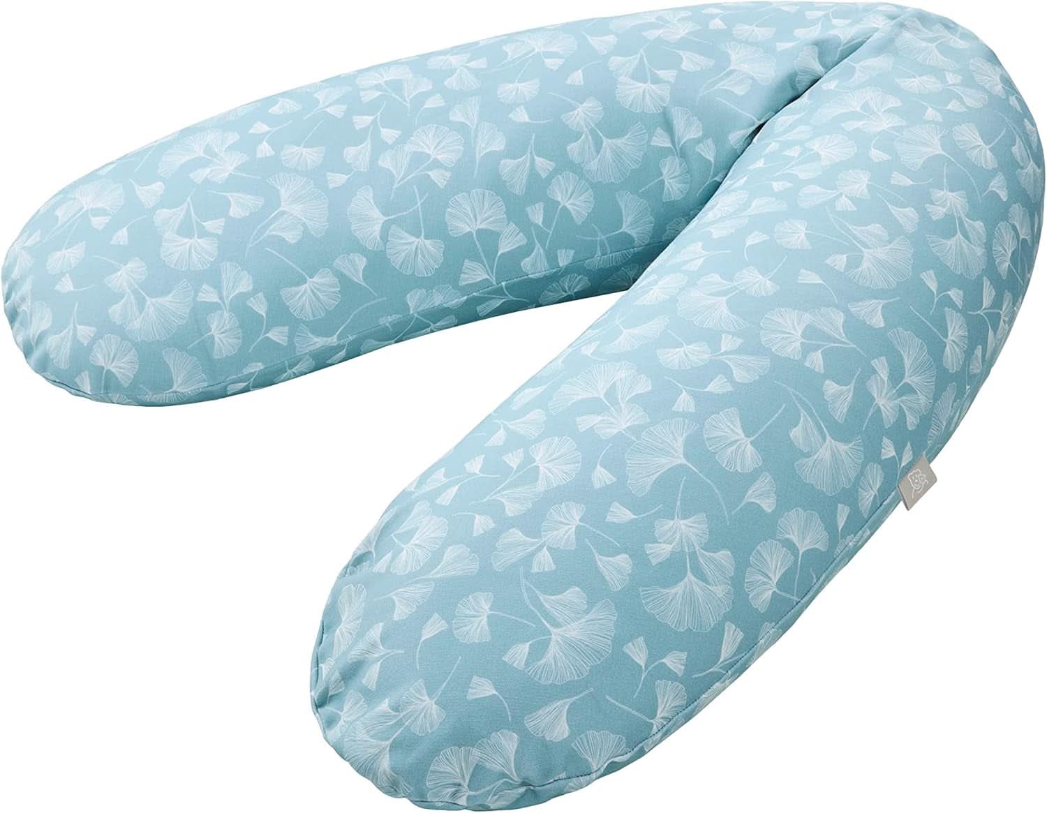 Perna Rotho Babydesign Multi (190 x 35 cm) - Hipoalergenică - Silențioasă - Pernă pentru dormit lateral - Lavabilă la mașină Accesorii Hrana si Alaptare Bebe Naty Shop Motiv Ginkgo Multi