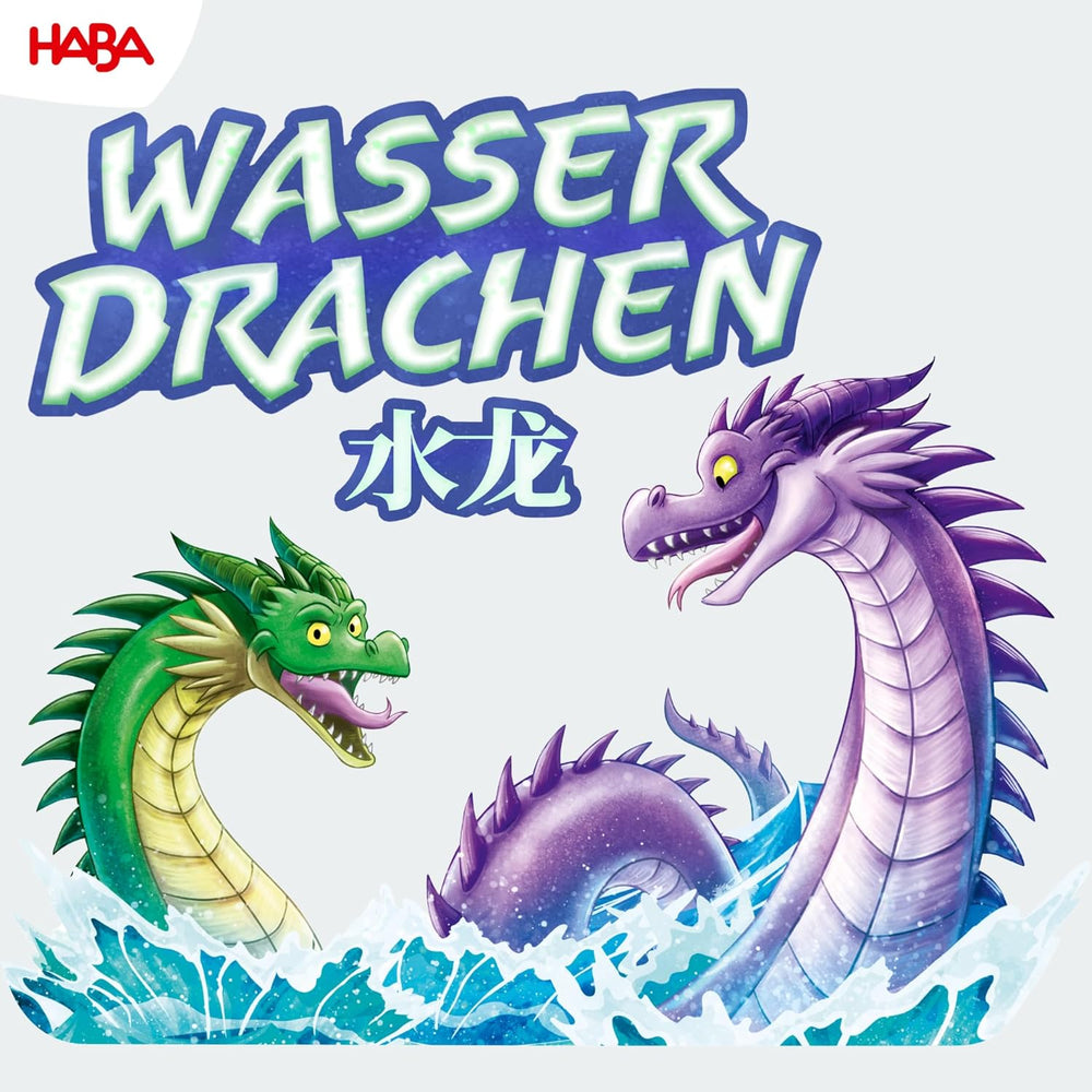 HABA Water Dragons - Gioco di dadi e strategia per bambini 5+ - Emozionante gioco da tavolo con draghi e figure in legno - Gioco per famiglie per 2-4 giocatori - 1307133001