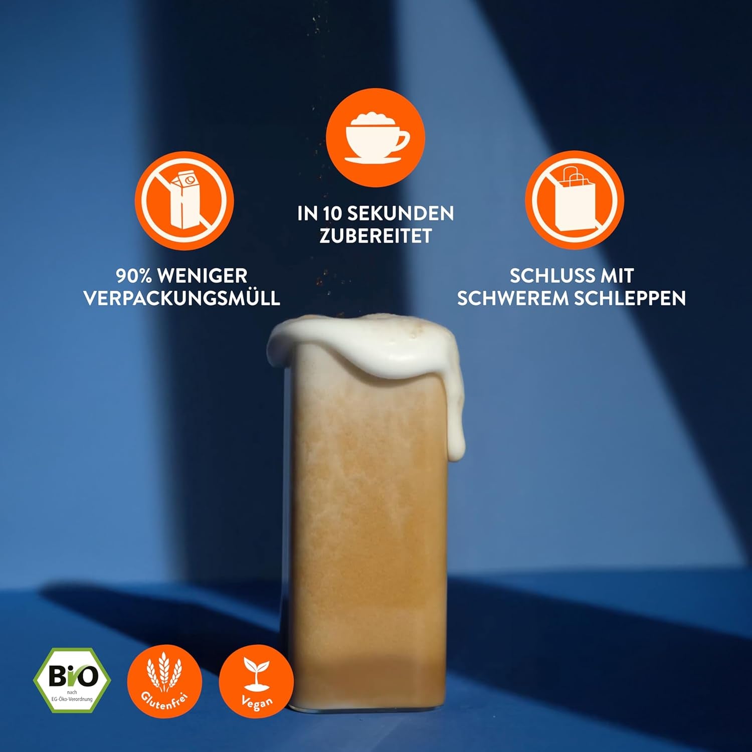 Blue Farm Barista Oat Base für bis zu zu 8L zum selbermischen – Bio Haferdrink Barista Edition – Milchalternative ohne Zusatzstoffe und Zuckerzusatz – Vegan und Glutenfrei – 90% weniger Verpackungmüll