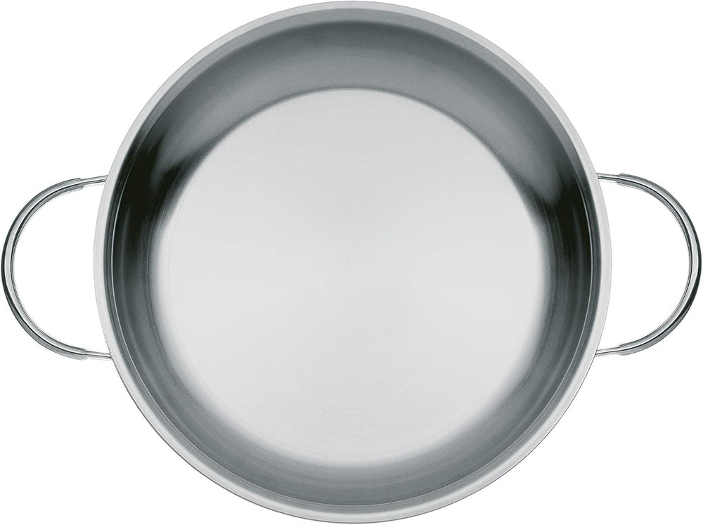 WMF Profi teglia/arrostiera 28 cm induzione, padella in acciaio inox Cromargan, scoperta Pentole e Padelle Naty Shop