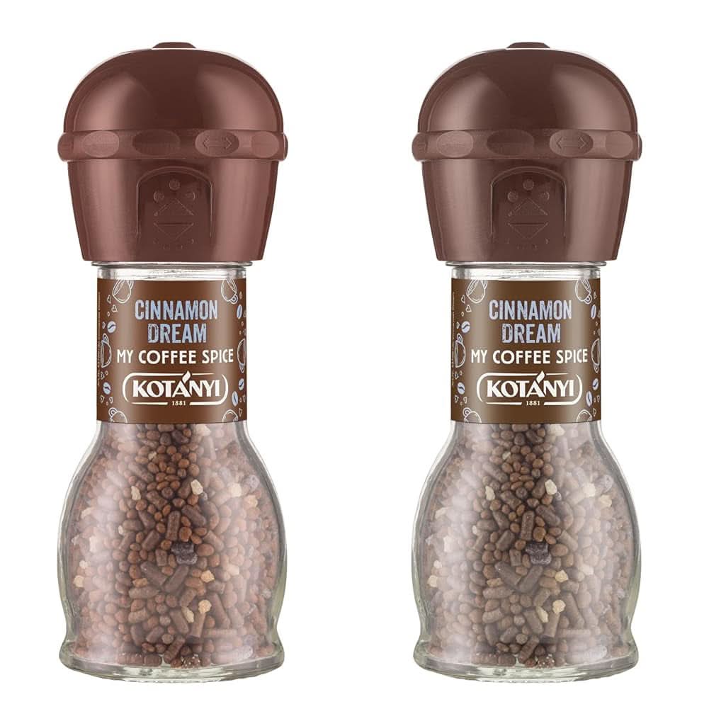 Topping per il caffè Kotanyi Cacao Kiss | Meraviglioso cioccolato con pezzetti di cioccolato pregiato, confezione da 4 (4 X 63 grammi) Naty Shop Cinnamon Dream 2 x 52 grammi