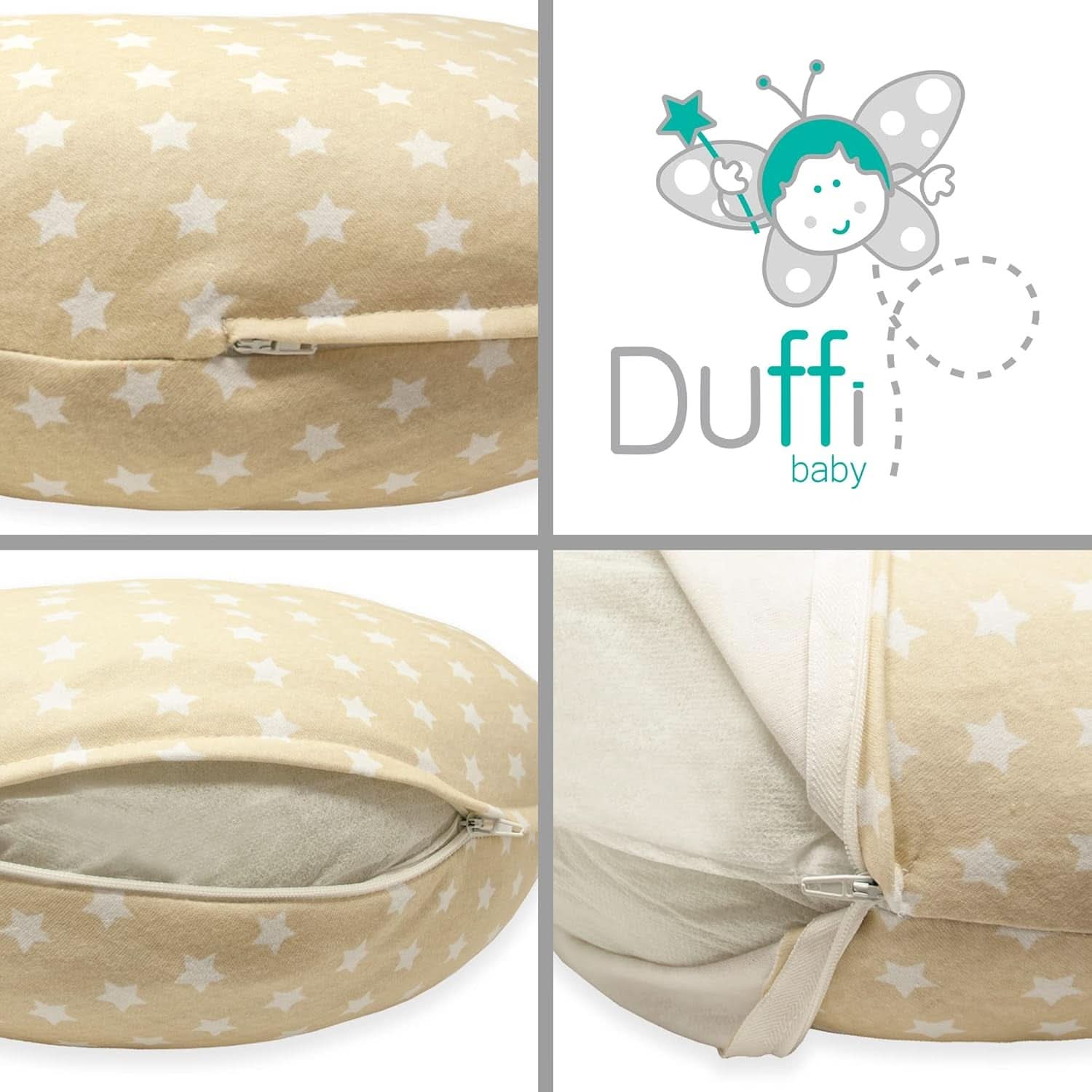 Cuscino allattamento per neonato, XL, fodera 100% cotone, sfoderabile e lavabile, Imbottitura in poliestere, Motivo Stella Accessori Alimentazione e Allattamento Bebe Naty Shop