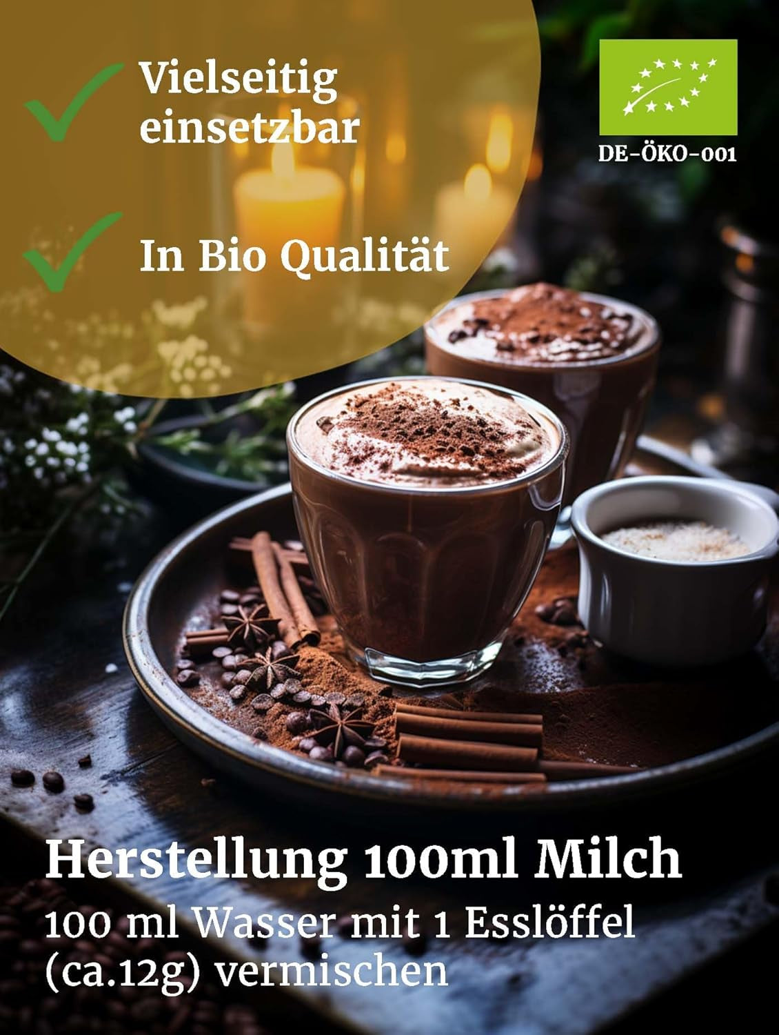 Bäckerei Spiegelhauer Bio Mager-Milchpulver 500 g Bio Milchpulver ohne Zusätze latte in polvere I auch geeignet für Joghurt-Herstellung, Eis-Herstellung I Trockenmilchpulver, Beutel
