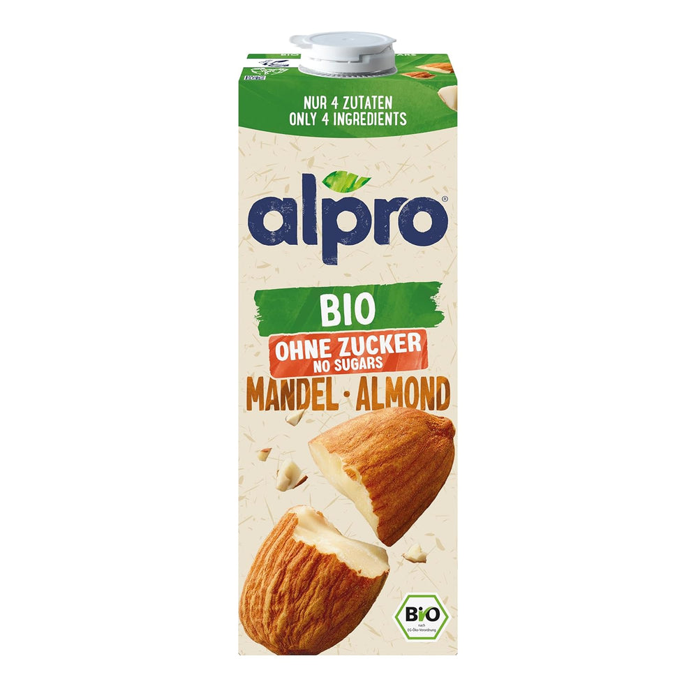 Alpro Bio Mandeldrink senza zucchero – 8 x 1 l