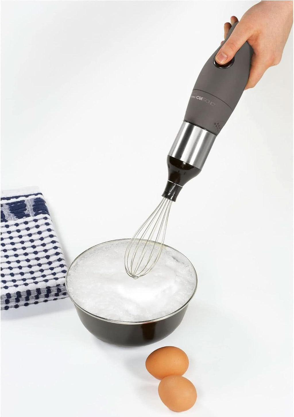 Clatronic® Stabmixer Set | Mixer, Pürierstab, Zerkleinerer Aus Edelstahl | 400 Watt | 2 Geschwindigkeitsstufen | Allesschneider | Mixbehälter | Schneebesen | Multizerkleinerer | SMS 3777 Bucatarie Naty Shop